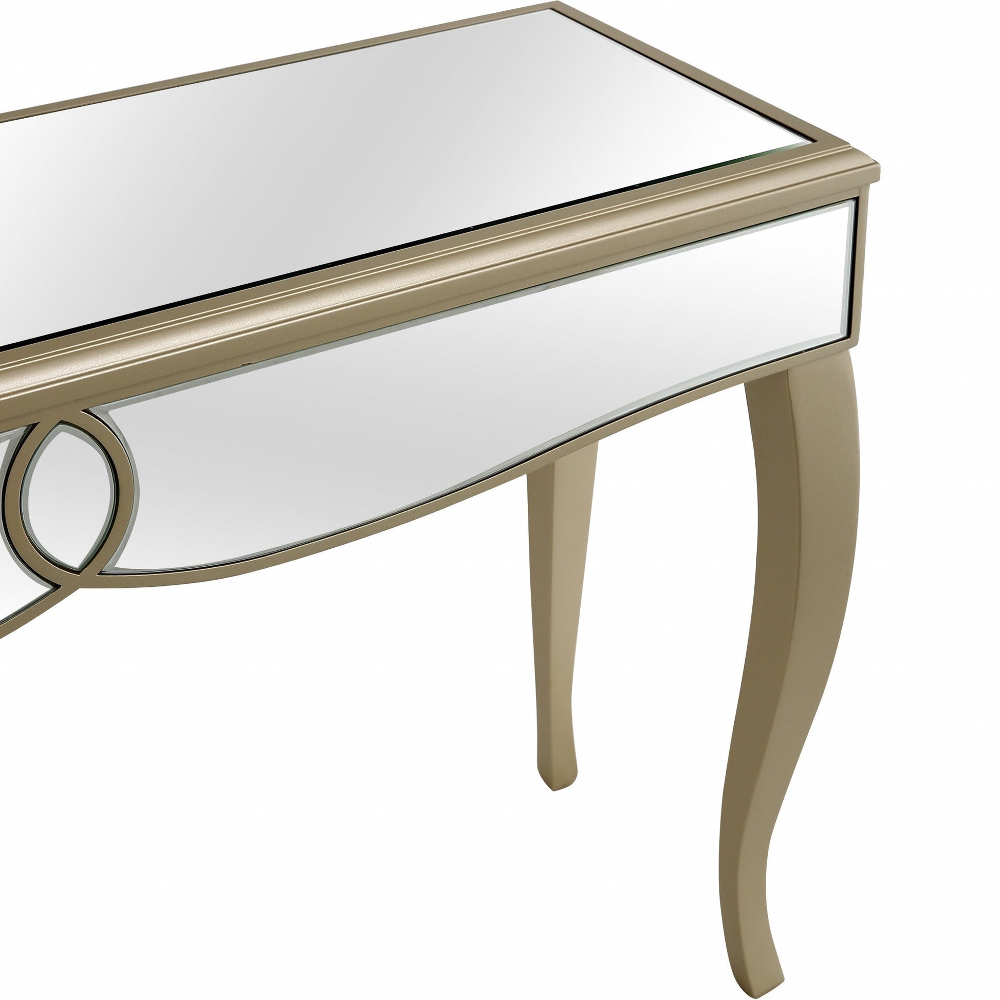 HomeRoots Beauty And The Beast Console Table in Champaign Finish