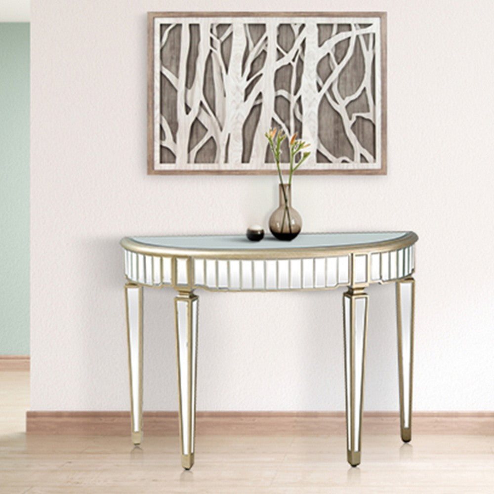 HomeRoots Beauty and the Beast Console Table With Antique Silver Finish