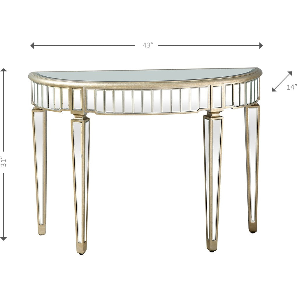 HomeRoots Beauty and the Beast Console Table With Antique Silver Finish
