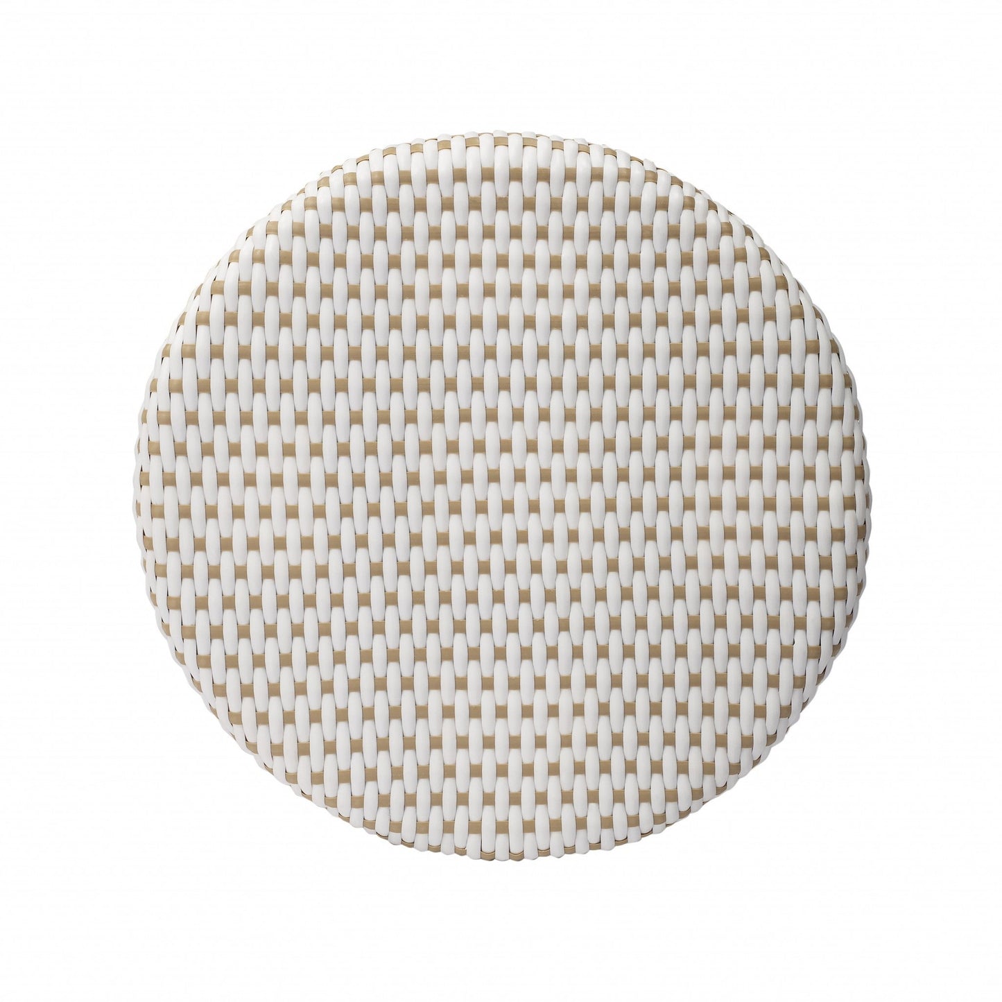 HomeRoots Beige And White Rattan Counter Stool