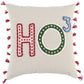 HomeRoots Beige Red Holiday Whimsical Throw Pillow