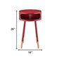 HomeRoots Bentwood Red Retro Round Wooden End Table