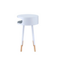 HomeRoots Bentwood Retro Round Wooden End Table in White Finish