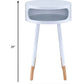 HomeRoots Bentwood Retro Round Wooden End Table in White Finish