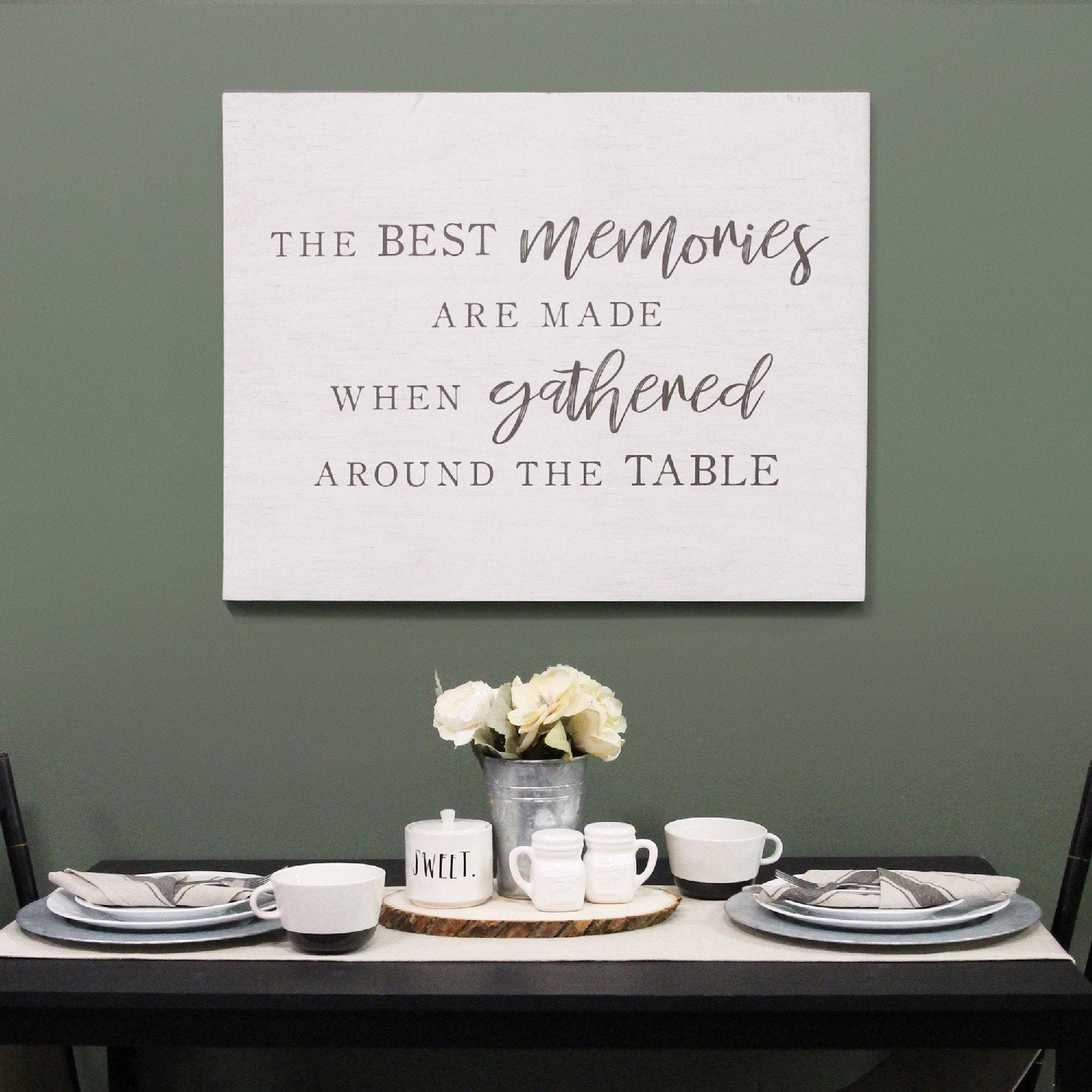 HomeRoots Best Memories Gathered Around The Table Oversized Wall Art