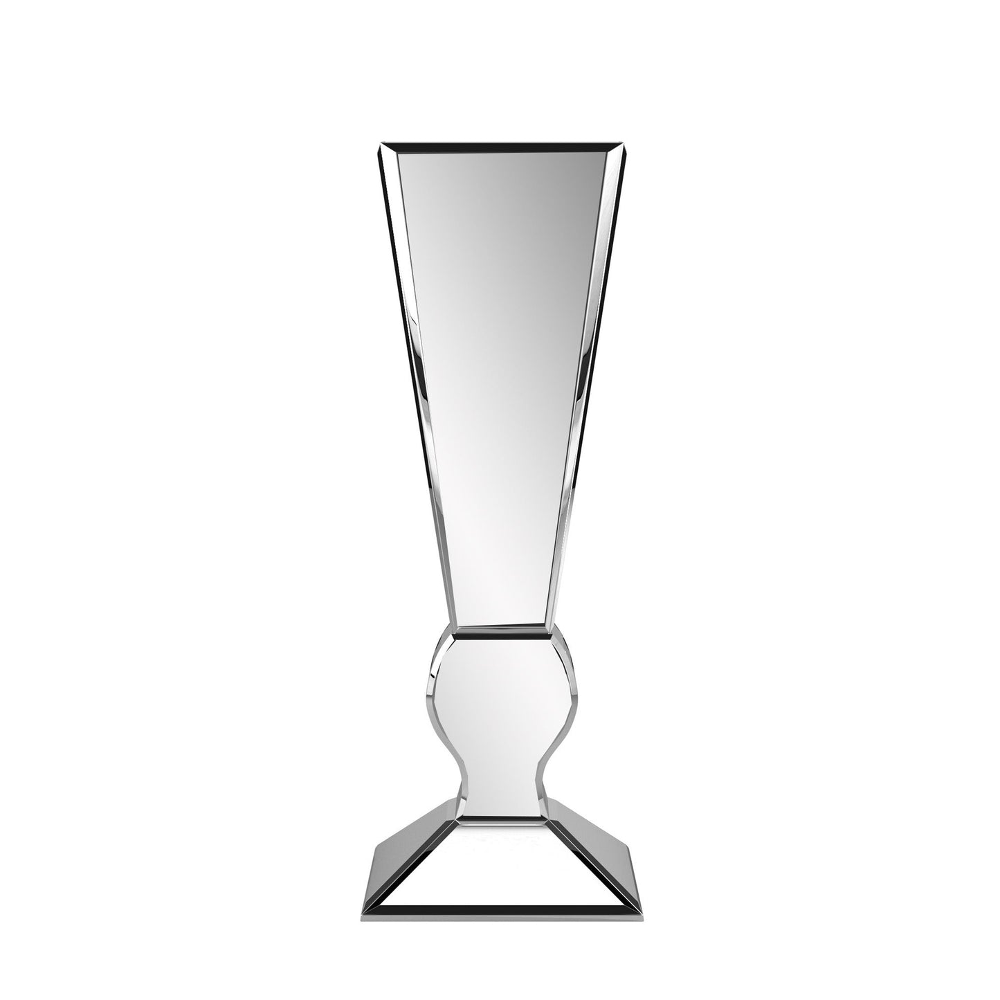 HomeRoots Beveled Mirrored Panel Art Deco Tall Vase