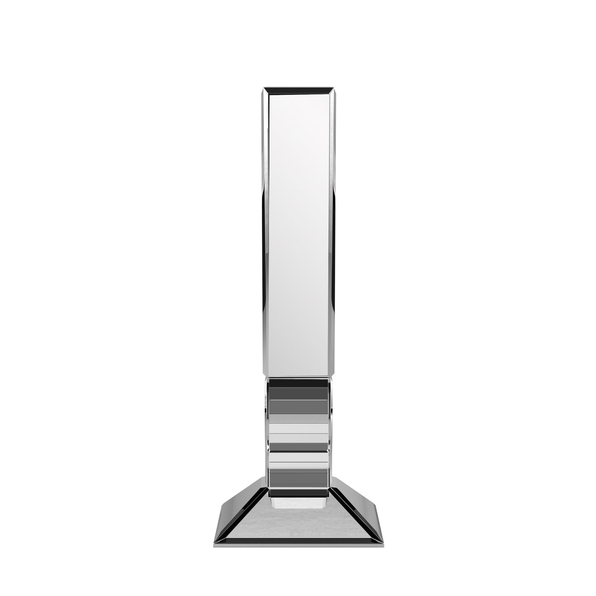 HomeRoots Beveled Mirrored Panel Art Deco Tall Vase
