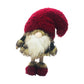 HomeRoots Big Red Fur Hat Cheetah Coat Gnome