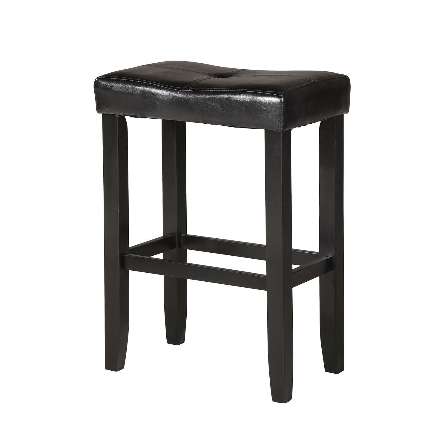 HomeRoots Black And Black Bar Stool In Set Of Two