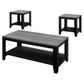 HomeRoots Black And Grey Top Table in Set of Three