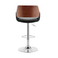 HomeRoots Black Faux Leather Adjustable Chrome Swivel Bar Stool
