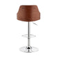 HomeRoots Black Faux Leather Adjustable Modern Bar Stool