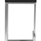 HomeRoots Black Faux Leather And Stainless Geometric Backless Counter Stools in Set of 2