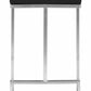 HomeRoots Black Faux Leather And Stainless Geometric Backless Counter Stools in Set of 2