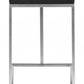 HomeRoots Black Faux Leather And Stainless Geometric Backless Counter Stools in Set of 2