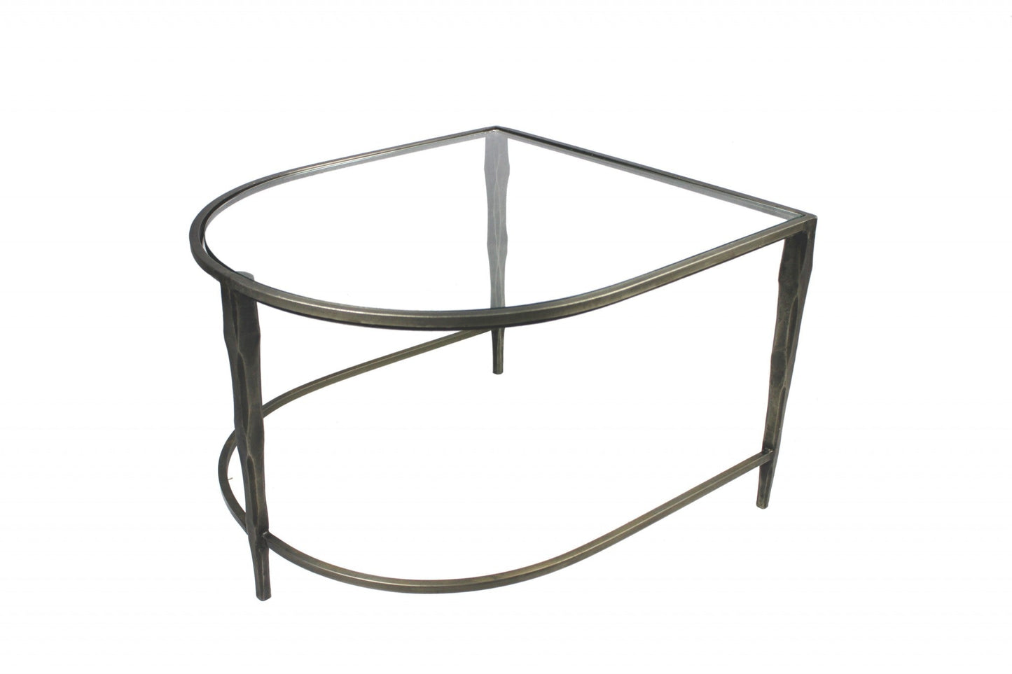 HomeRoots Black Marble Top and Glass Coffee Tables in Set of 2