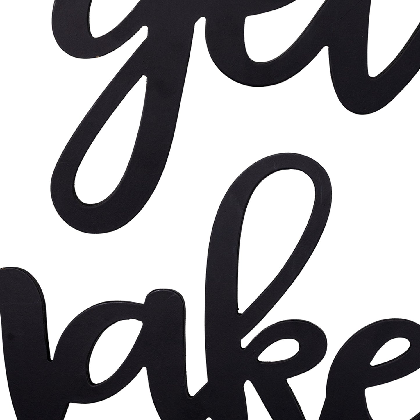 HomeRoots Black Metal Get Naked Wall Sign