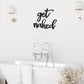 HomeRoots Black Metal Get Naked Wall Sign