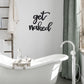 HomeRoots Black Metal Get Naked Wall Sign