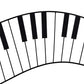 HomeRoots Black Metal Piano Keys Wall Décor