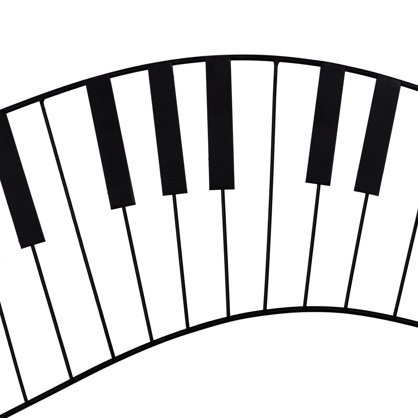 HomeRoots Black Metal Piano Keys Wall Décor