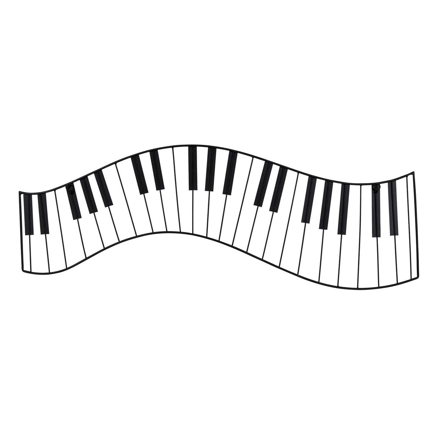 HomeRoots Black Metal Piano Keys Wall Décor