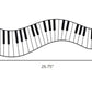 HomeRoots Black Metal Piano Keys Wall Décor