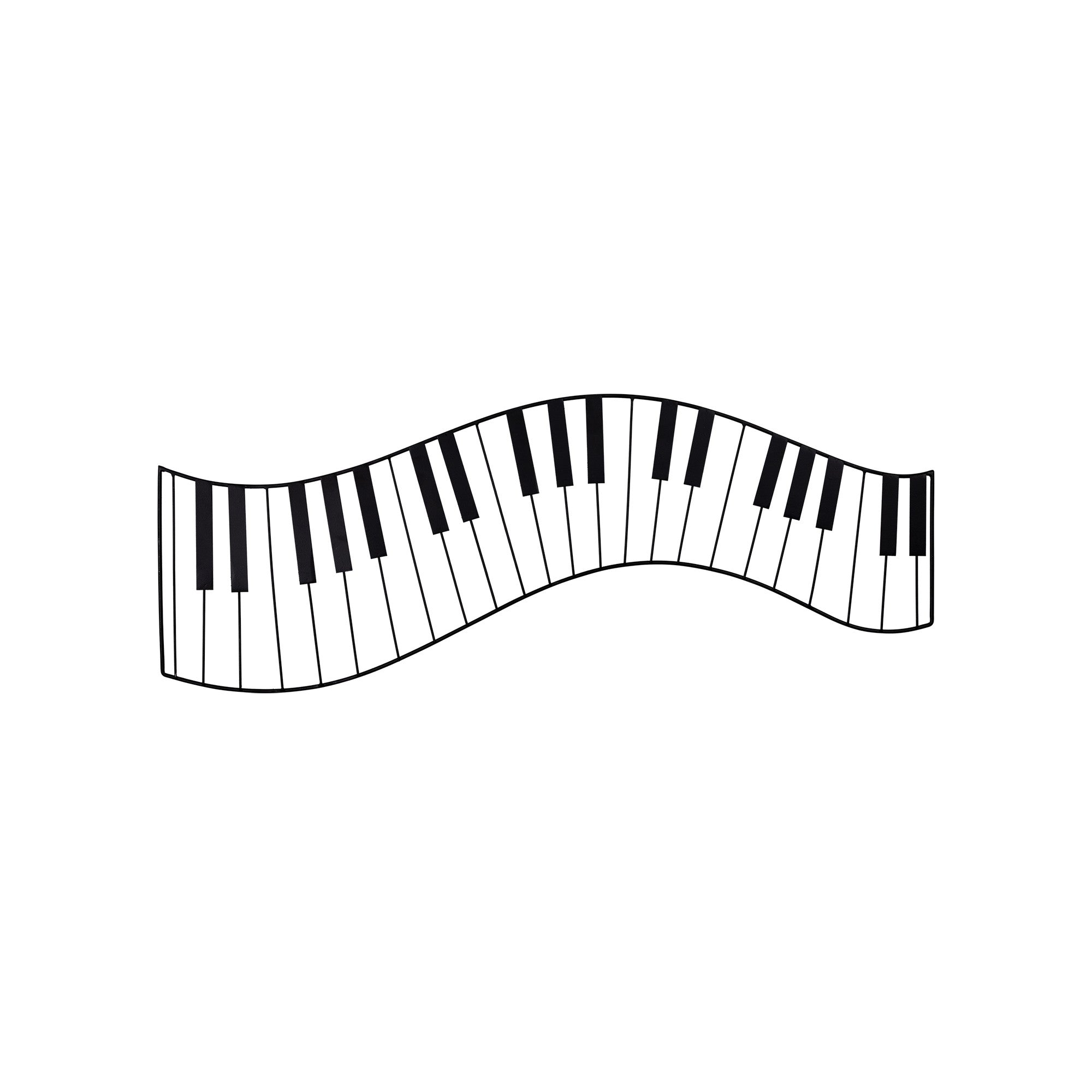 HomeRoots Black Metal Piano Keys Wall Décor – Kitchen Oasis