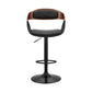HomeRoots Black Modern Upholstered & Black Base Bar Stool