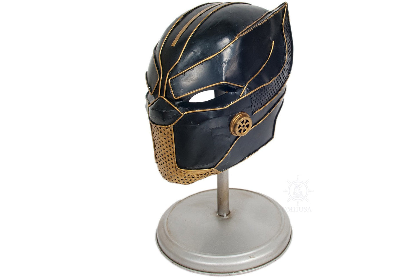 HomeRoots Black Panther Helmet Sculpture