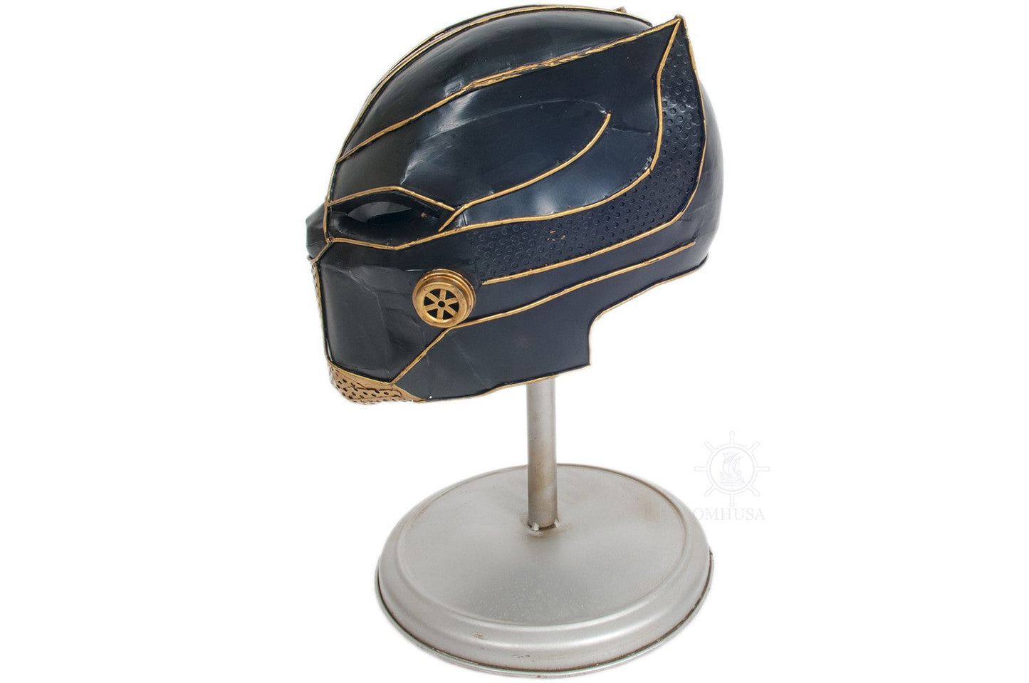 HomeRoots Black Panther Helmet Sculpture