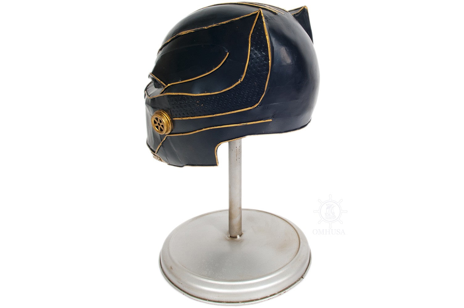 HomeRoots Black Panther Helmet Sculpture