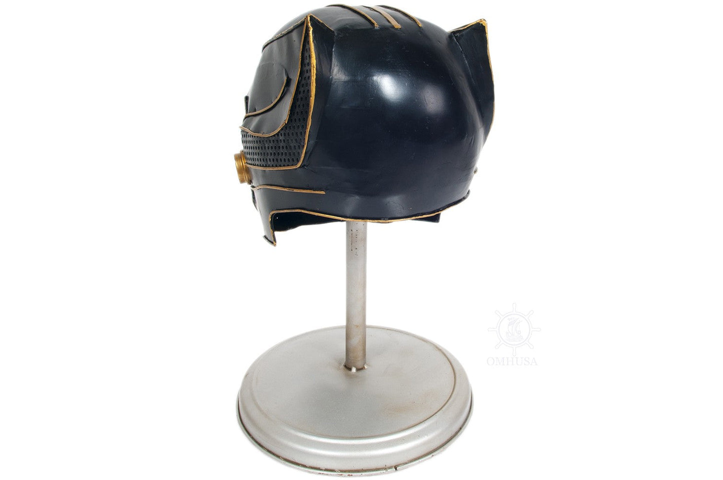 HomeRoots Black Panther Helmet Sculpture