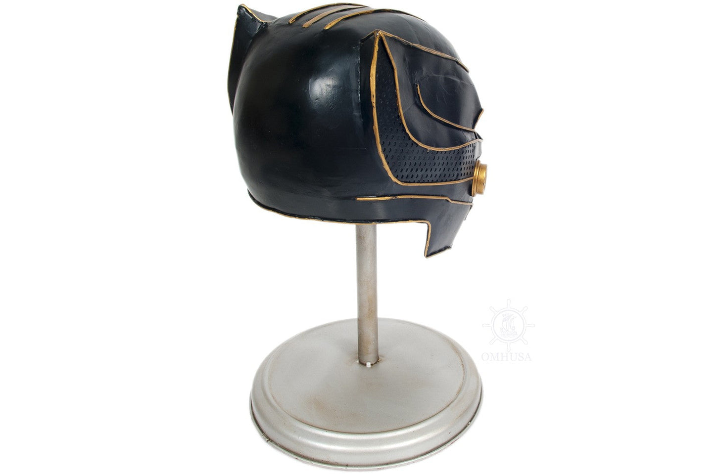 HomeRoots Black Panther Helmet Sculpture