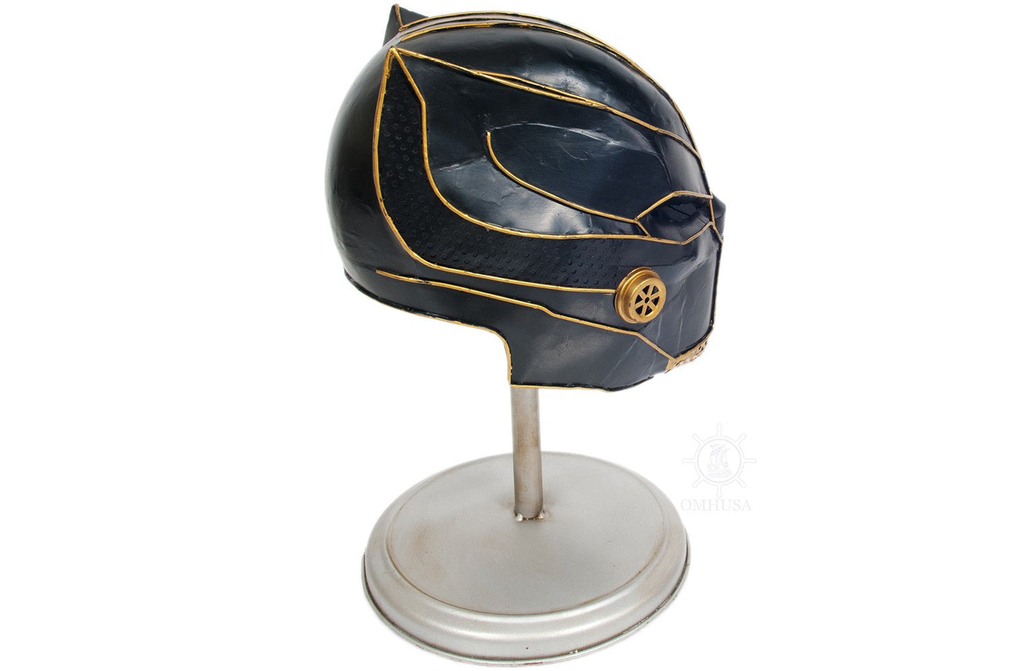 HomeRoots Black Panther Helmet Sculpture