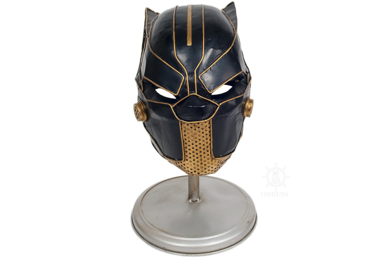 HomeRoots Black Panther Helmet Sculpture