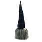 HomeRoots Black Plaid Hat Fabric Gnome