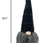 HomeRoots Black Plaid Hat Fabric Gnome