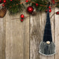 HomeRoots Black Plaid Hat Fabric Gnome