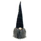 HomeRoots Black Plaid Hat Fabric Gnome
