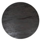 HomeRoots Black Solid Wood Round Pedestal Dining Table