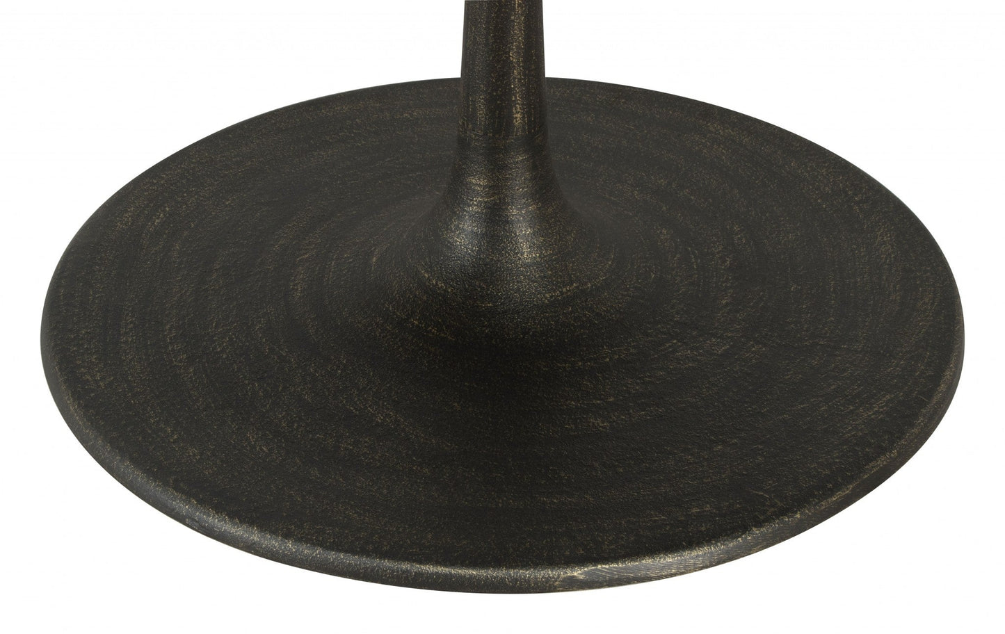 HomeRoots Black Solid Wood Round Pedestal Dining Table