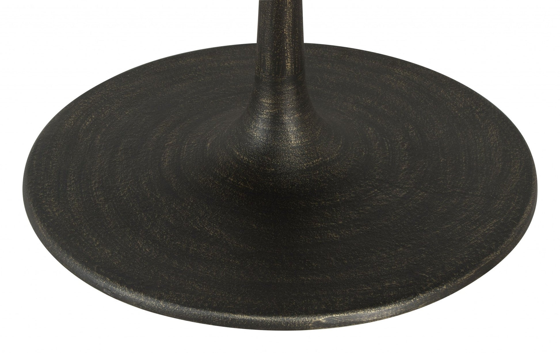 HomeRoots Black Solid Wood Round Pedestal Dining Table