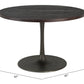 HomeRoots Black Solid Wood Round Pedestal Dining Table