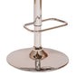 HomeRoots Black Upholstered Chrome Base Adjustable Bar Stool