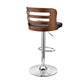 HomeRoots Black Upholstered Chrome Base Adjustable Swivel Bar Stool
