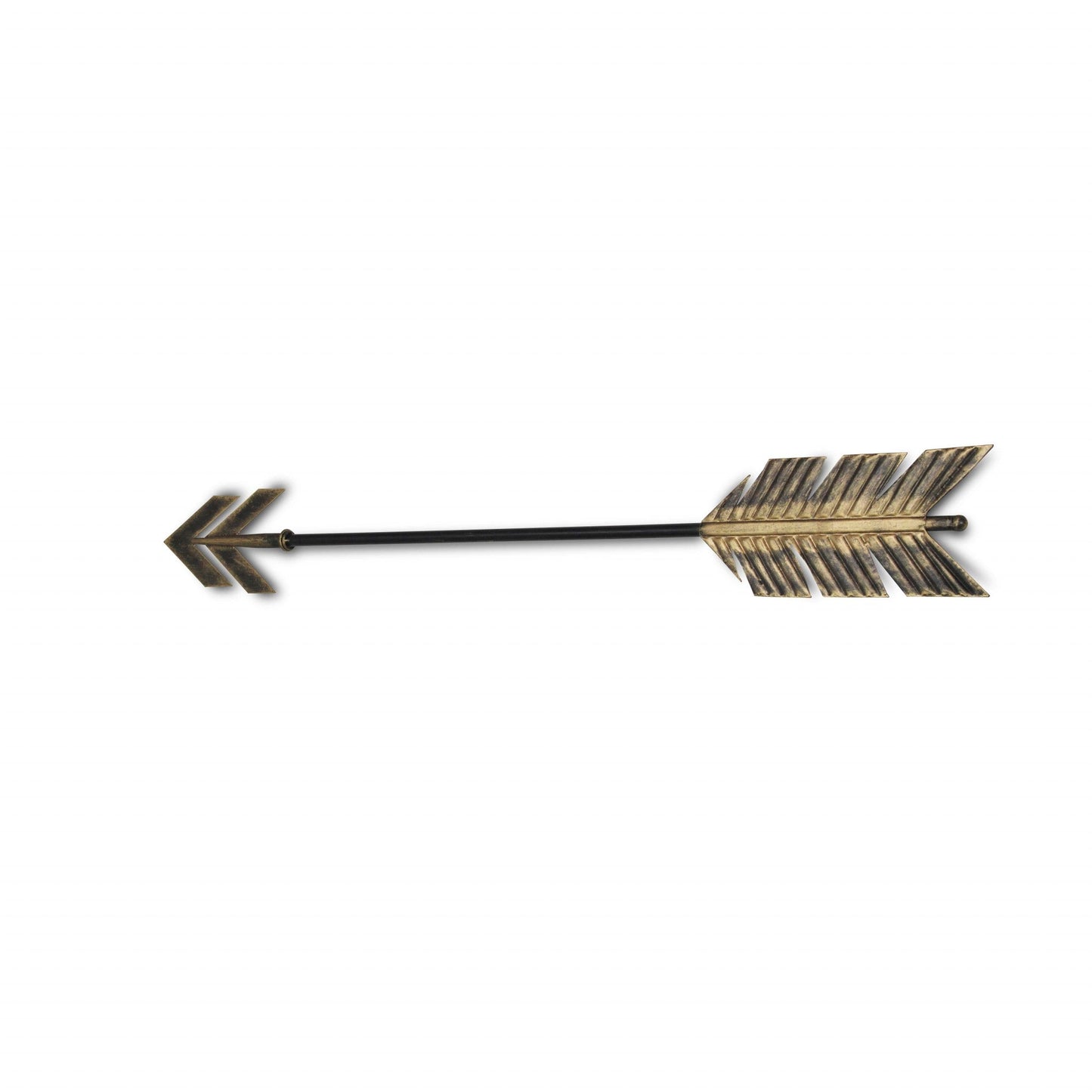 HomeRoots Black and Burnished Gold Metal Arrow Wall Decor