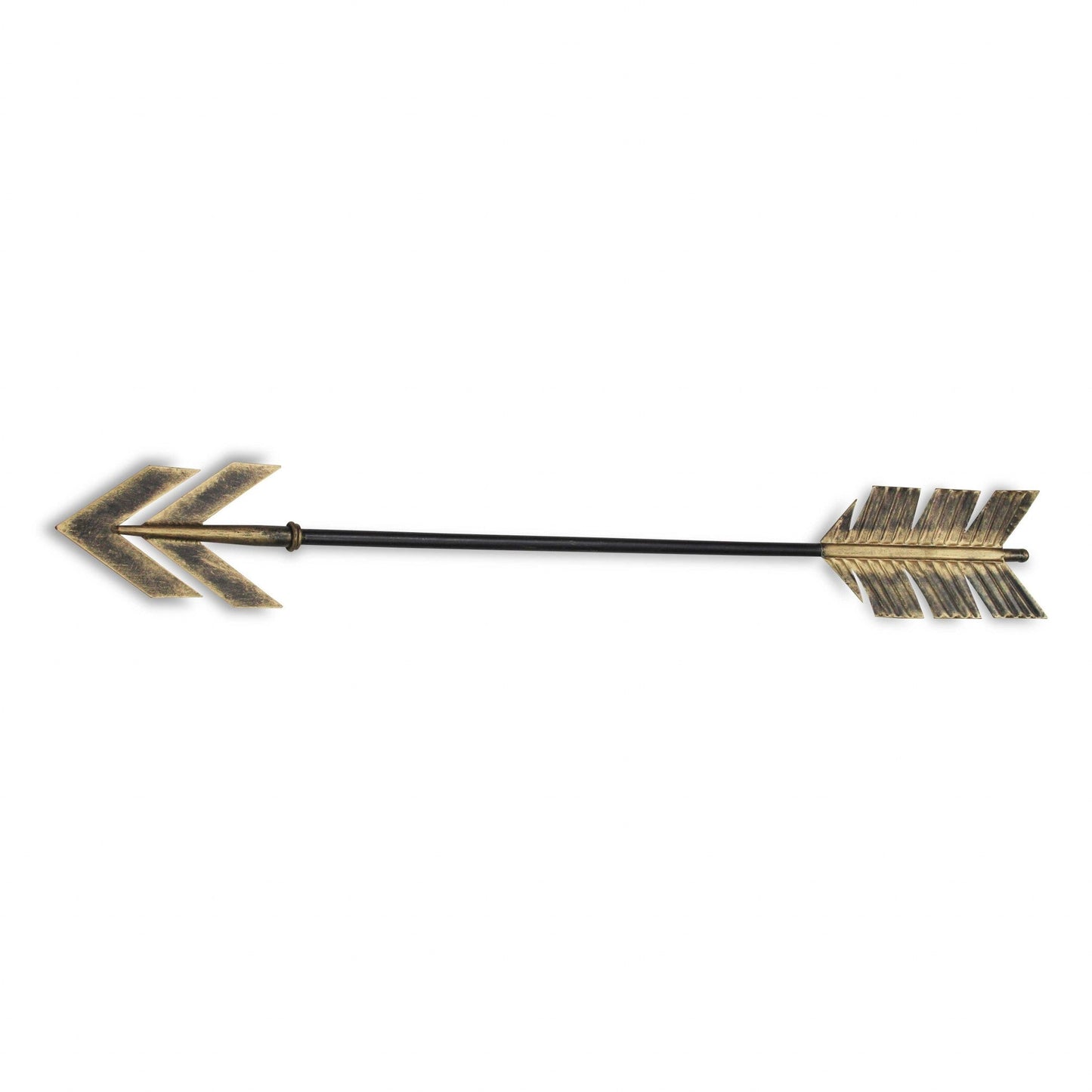HomeRoots Black and Burnished Gold Metal Arrow Wall Decor