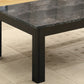 HomeRoots Black and Grey Marble-Look Top Table in Set of 3