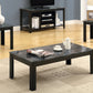 HomeRoots Black and Grey Marble-Look Top Table in Set of 3